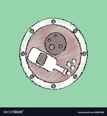 Flat icon design collection planet and bottle in vector image