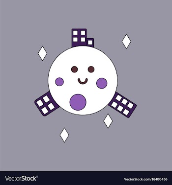 Flat icon design collection planet and buildings vector image