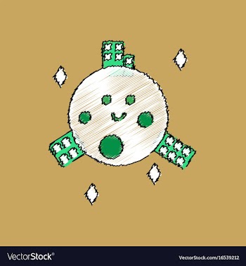 Flat icon design collection planet and buildings vector image