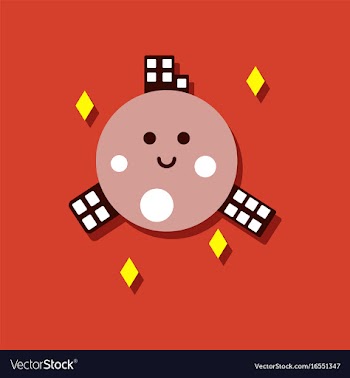 Flat icon design collection planet and buildings vector image
