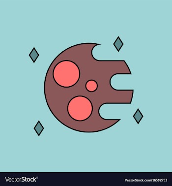 Flat icon design collection planet and elements vector image