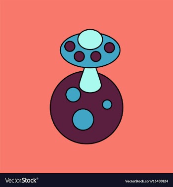 Flat icon design collection planet and flying vector image