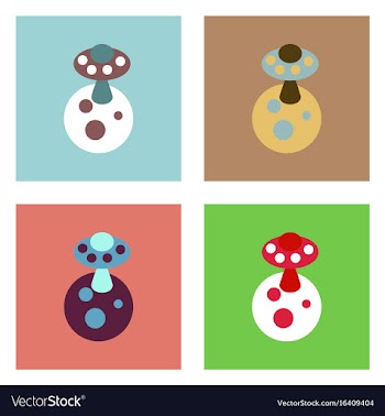 Flat icon design collection planet and flying vector image
