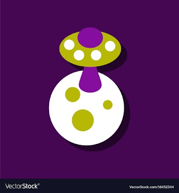 Flat icon design collection planet and flying vector image