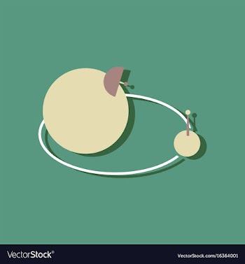 Flat icon design collection planet and satellite vector image