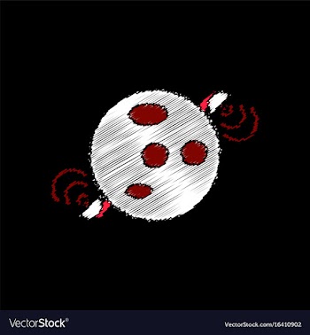 Flat icon design collection planet and satellite vector image