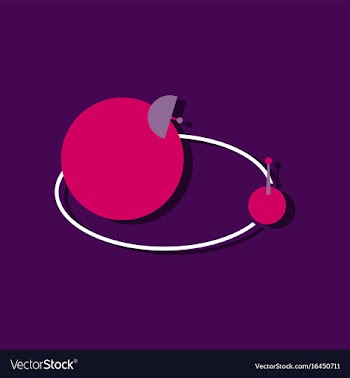 Flat icon design collection planet and satellite vector image