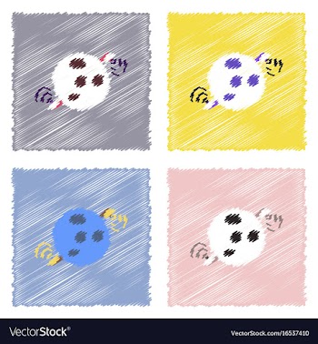 Flat icon design collection planet and satellite vector image