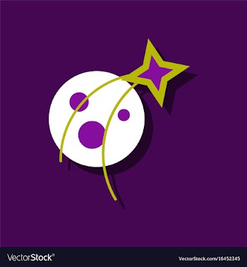 Flat icon design collection planet and star in vector image