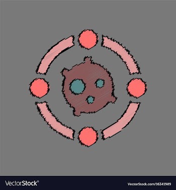Flat icon design collection planet orbit and moon vector image