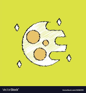 Flat icon design collection planet orbit and moon vector image
