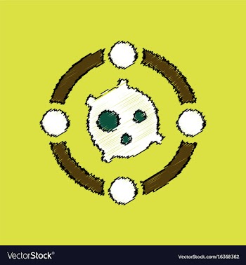 Flat icon design collection planet orbit and moon vector image