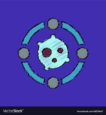 Flat icon design collection planet orbit and moon vector image
