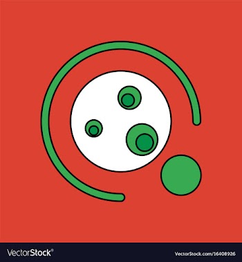 Flat icon design collection planet orbit and moon vector image