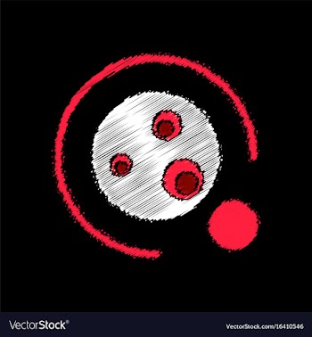Flat icon design collection planet orbit and moon vector image