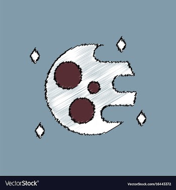Flat icon design collection planet orbit and moon vector image