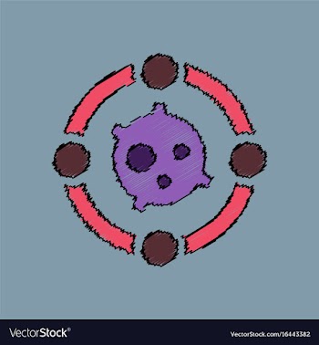 Flat icon design collection planet orbit and moon vector image