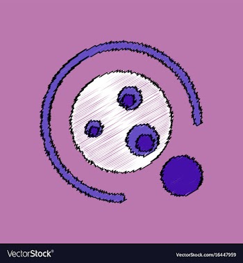 Flat icon design collection planet orbit and moon vector image
