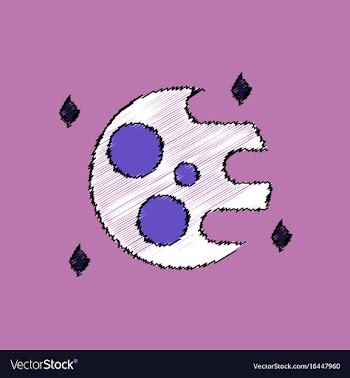 Flat icon design collection planet orbit and moon vector image