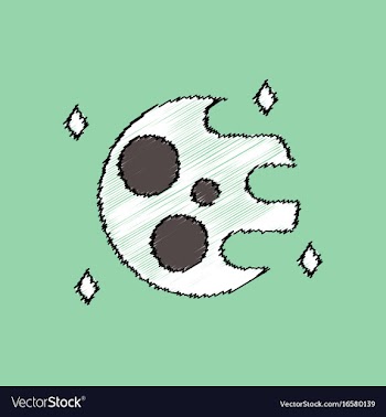 Flat icon design collection planet orbit and moon vector image
