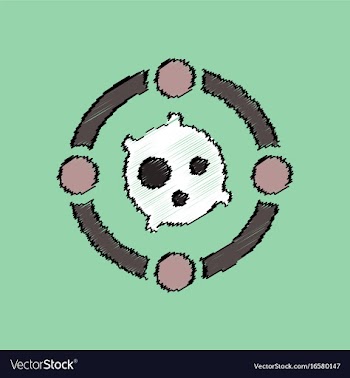 Flat icon design collection planet orbit and moon vector image