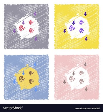Flat icon design collection planet orbit and moon vector image