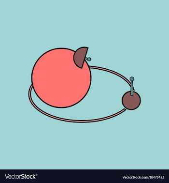 Flat icon design collection planets and moon vector image