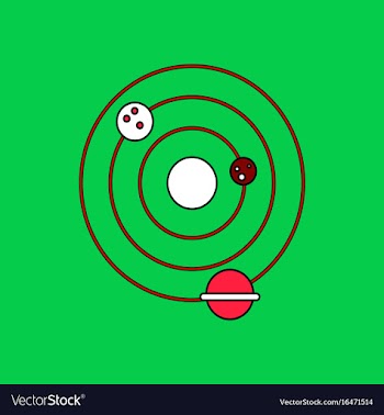 Flat icon design collection planets and the orbit vector image