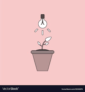 Flat icon design collection plant and light vector image