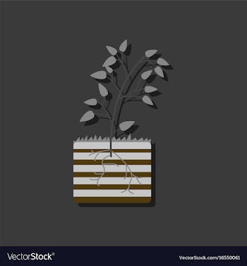 Flat icon design collection plant and root in vector image