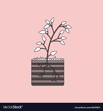 Flat icon design collection plant and root vector image
