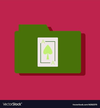 Flat icon design collection playing card on vector image