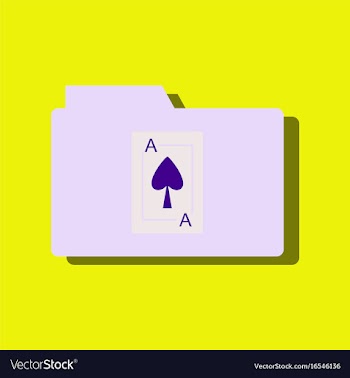 Flat icon design collection playing card on vector image