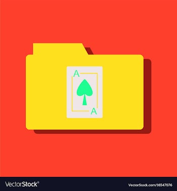 Flat icon design collection playing card on vector image
