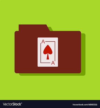 Flat icon design collection playing card on vector image