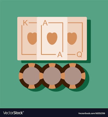 Flat icon design collection playing cards and vector image