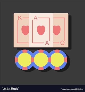 Flat icon design collection playing cards and vector image
