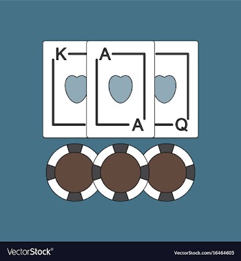 Flat icon design collection playing cards and vector image