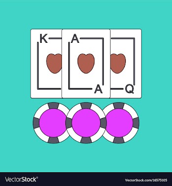 Flat icon design collection playing cards and vector image