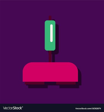 Flat icon design collection playing joystick in vector image