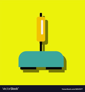 Flat icon design collection playing joystick in vector image