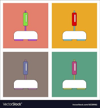 Flat icon design collection playing joystick vector image
