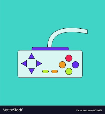 Flat icon design collection playing joystick vector image