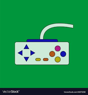 Flat icon design collection playing joystick vector image