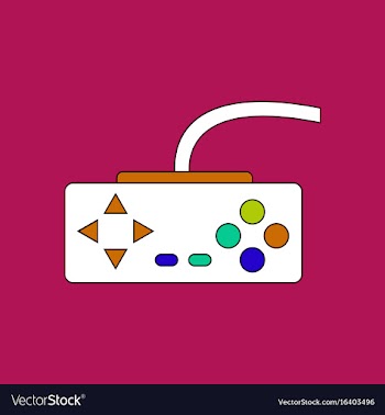Flat icon design collection playing joystick vector image