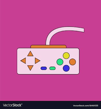Flat icon design collection playing joystick vector image