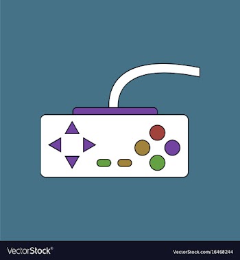 Flat icon design collection playing joystick vector image