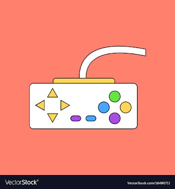 Flat icon design collection playing joystick vector image