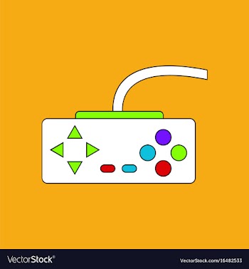 Flat icon design collection playing joystick vector image
