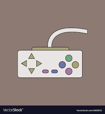 Flat icon design collection playing joystick vector image